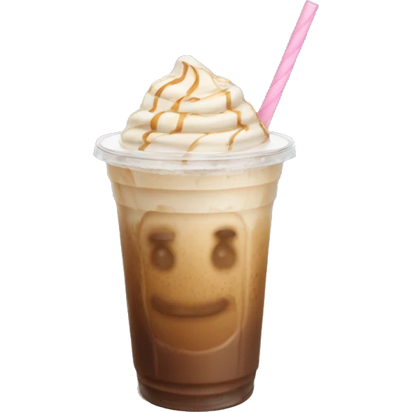 iced latte no cream with straw  emoji