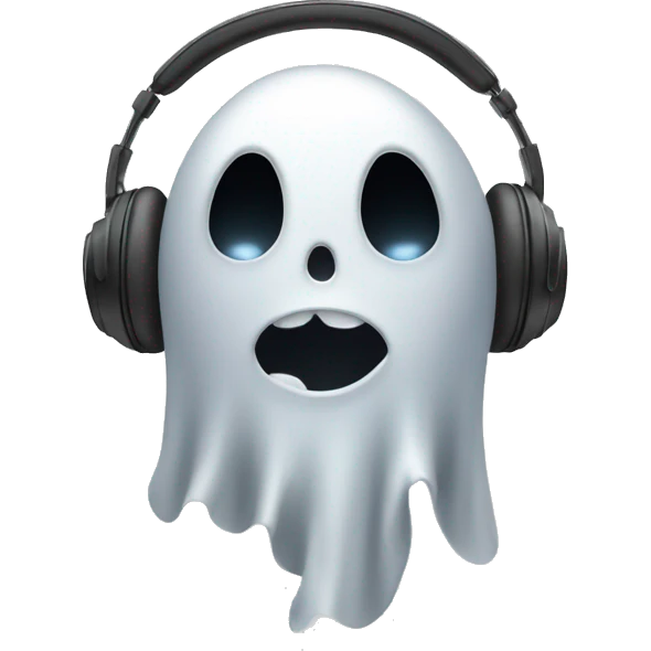 ghost with headphones emoji