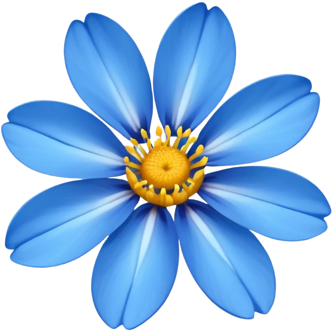 A blue summer flower  emoji