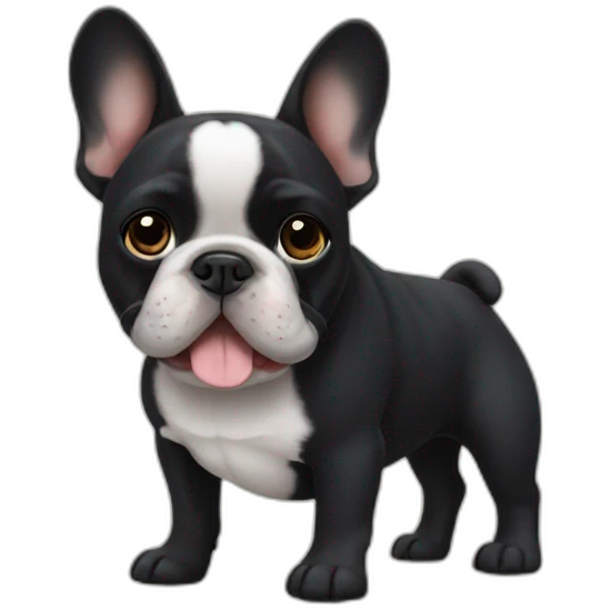 black french bulldog emoji
