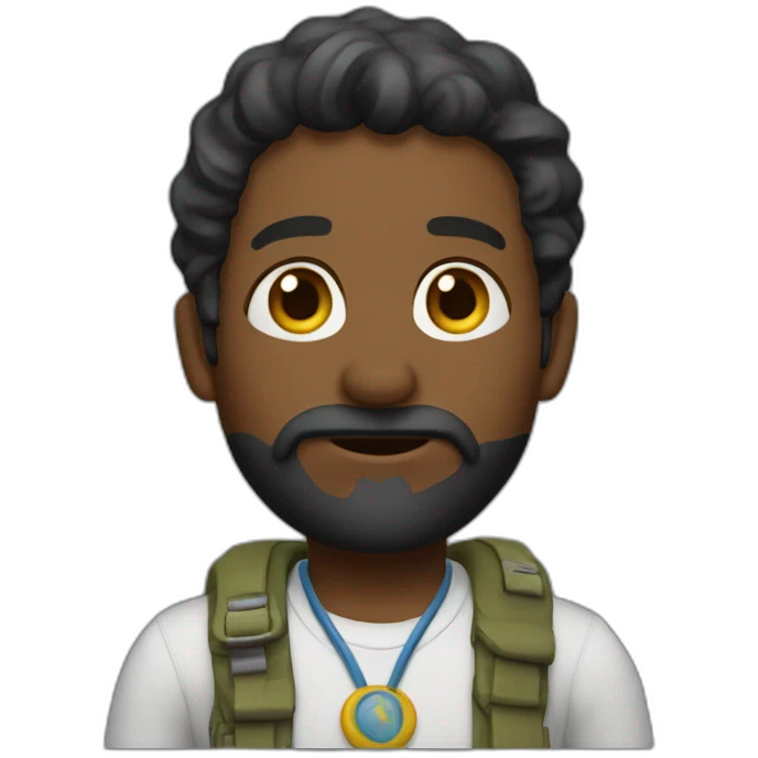 Un personaje de fottnite riendose emoji