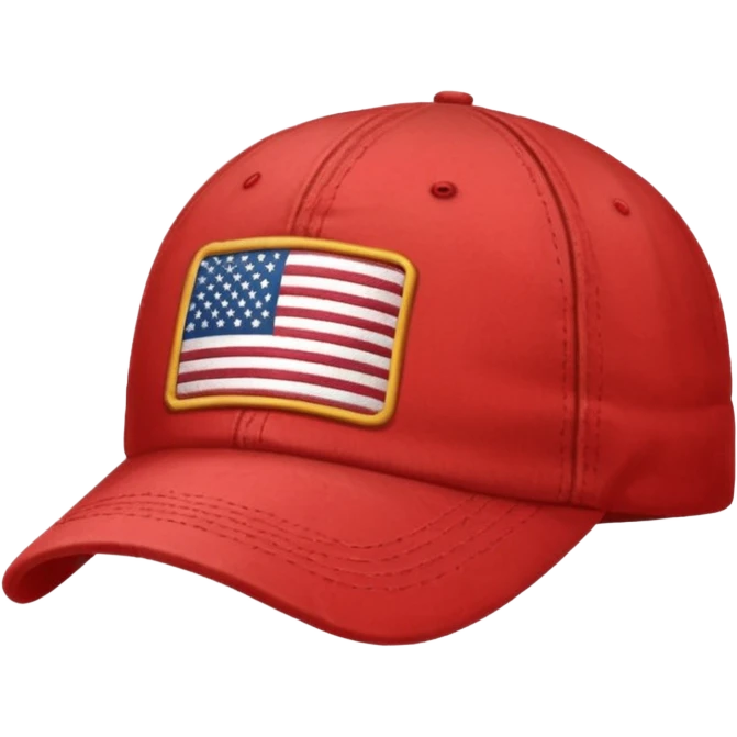 red cap the US Flag on it emoji