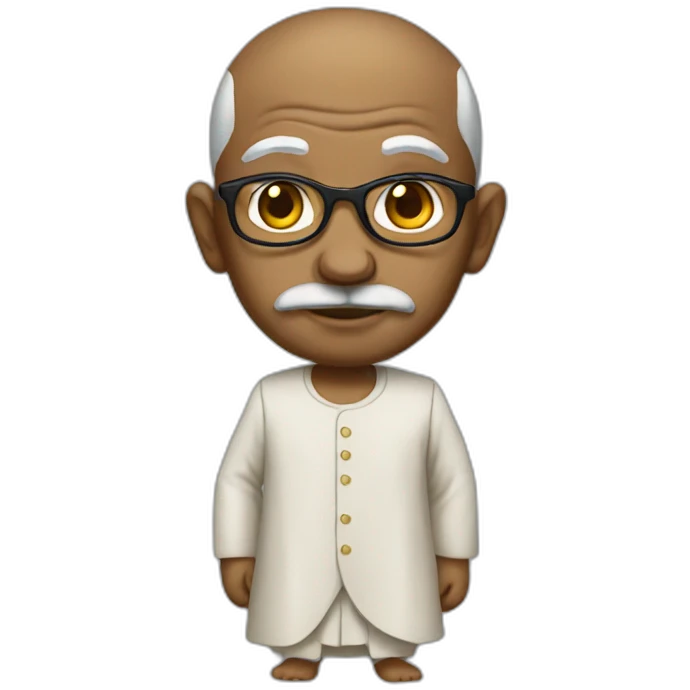 Ghandi wearing dress emoji