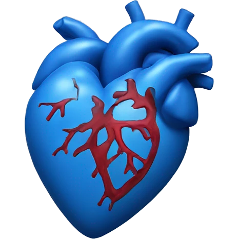Blue human heart emoji