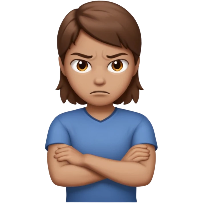 Arms crossed mad emoji