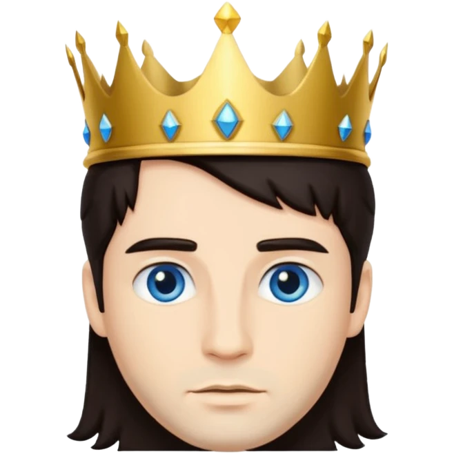 King: dark hair, blue eyes emoji