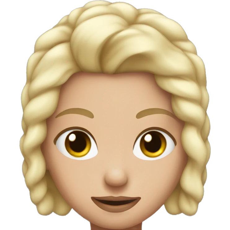 Strong muscle white girl emoji