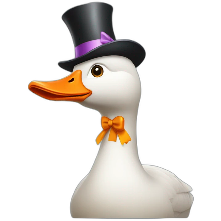 Goose with partyhat  emoji