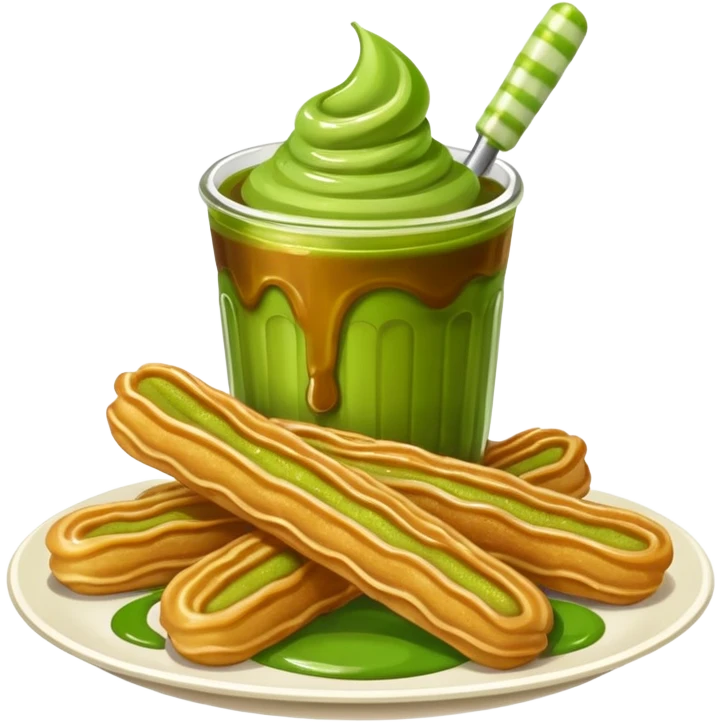 churros and matcha sauce emoji