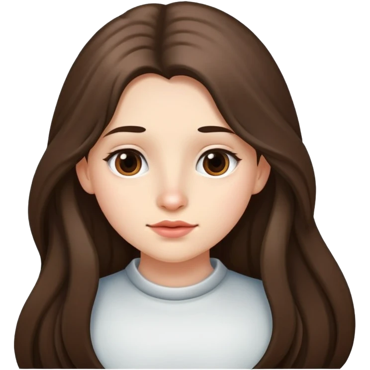 long hair girl with mole by left side of lip emoji