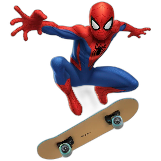 Spider man qui fait du skate emoji