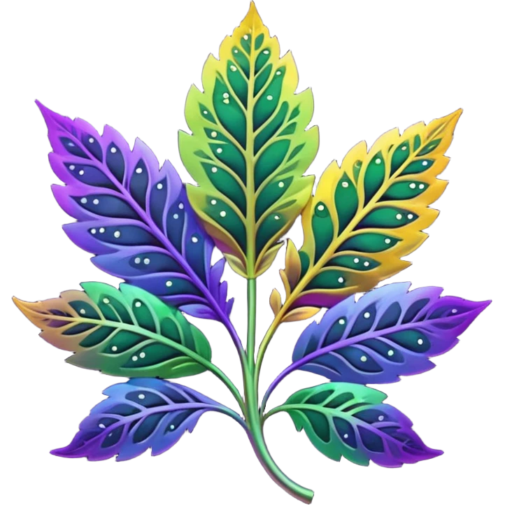 dark rainbow filigree design, leaf shapes, flower shapes, nature shapes, toxic nature, toxic plants emoji