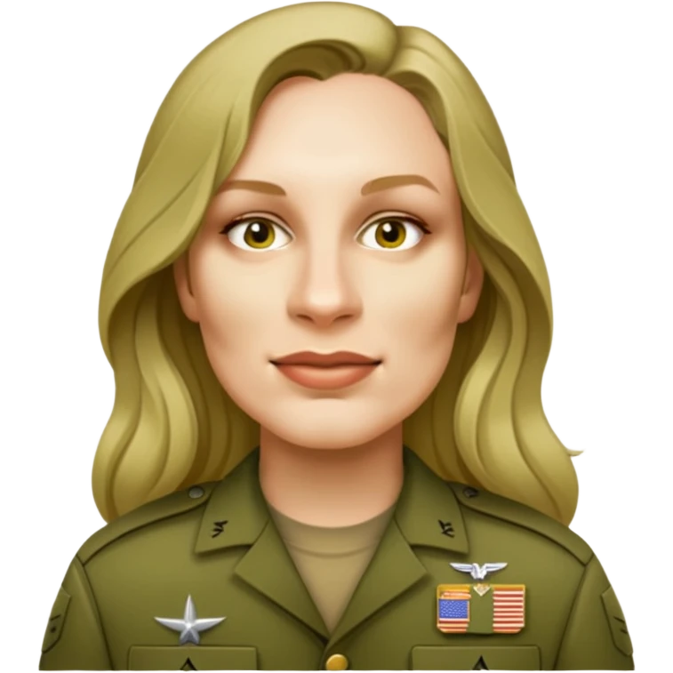 Long hair world war 2 US soldier emoji