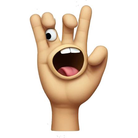 smily face with evil finger tenting hands emoji