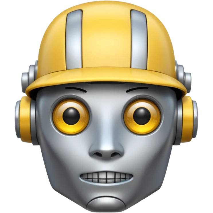 robot with yellow hat emoji