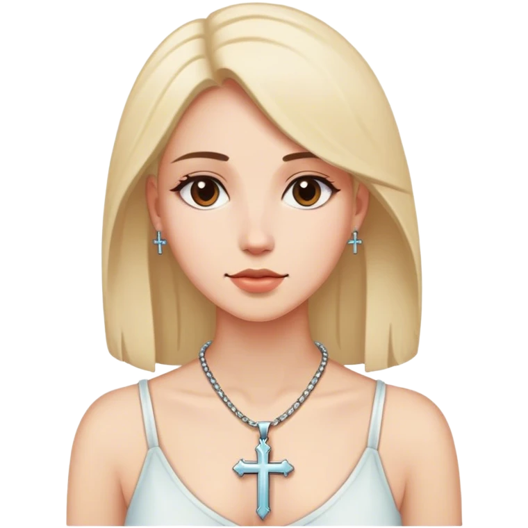 woman neck cross emoji