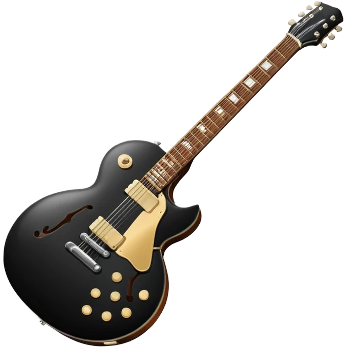electric guitar black gibson emoji