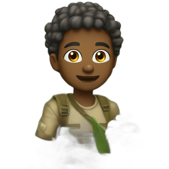 Africain travaillant dans les champs emoji