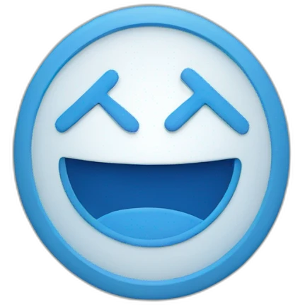 blue AT symbol emoji