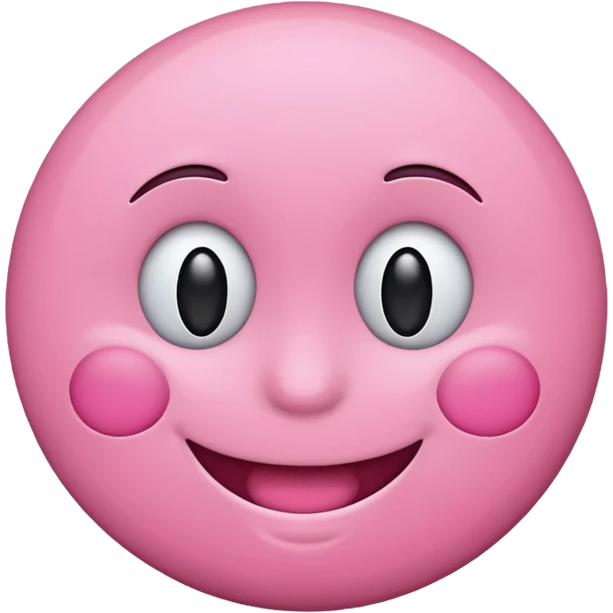 Pink smile face emoji