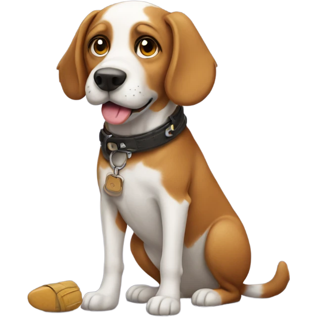 Dog wearing boots emoji