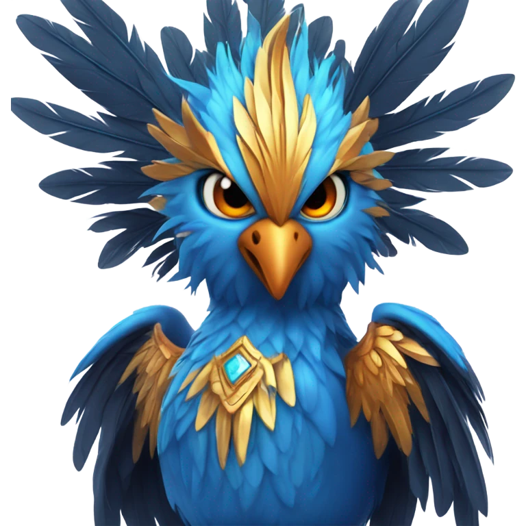 Blue firebird emoji