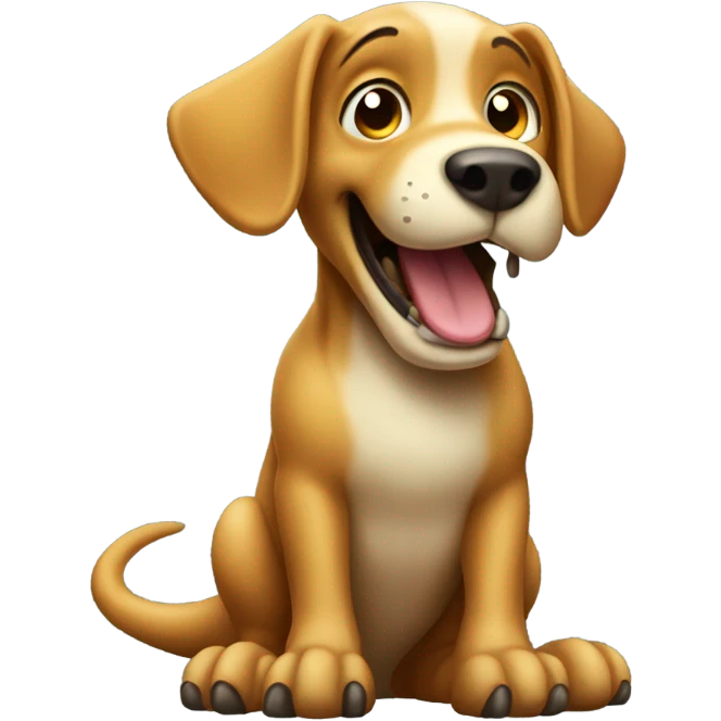 Dog riding a dinosaur  emoji