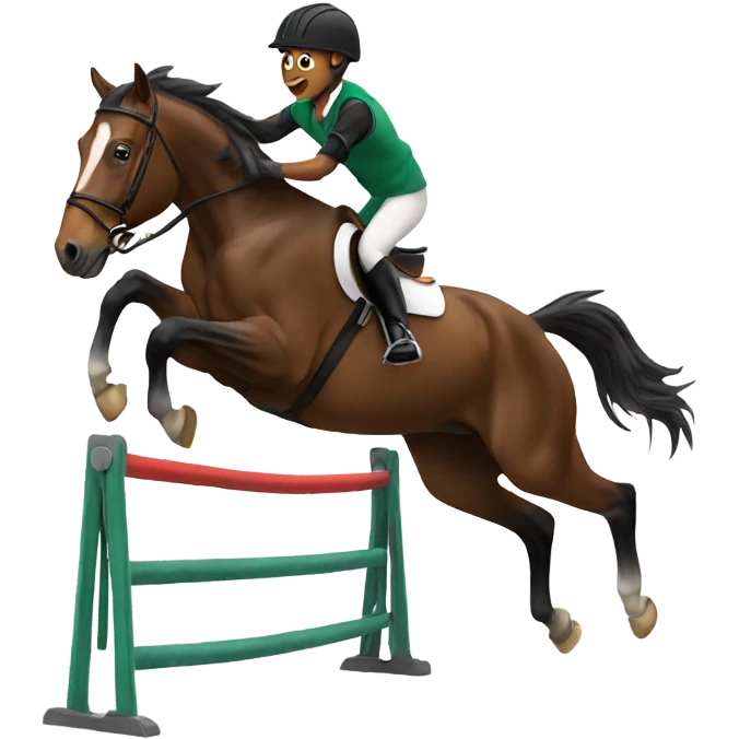 Horse going over a jump emoji