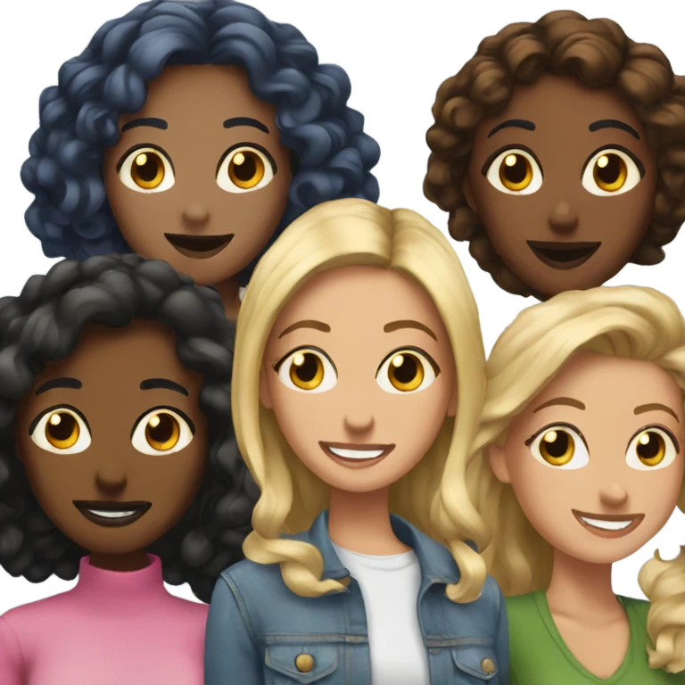 Five best girlfriends emoji