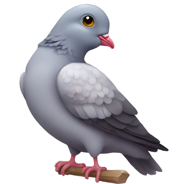 Cute sleepy pigeon with bow on her head  emoji