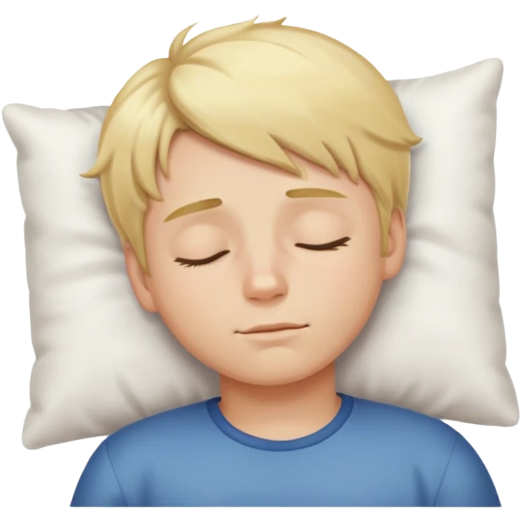 sleeping boys with blonde hair emoji