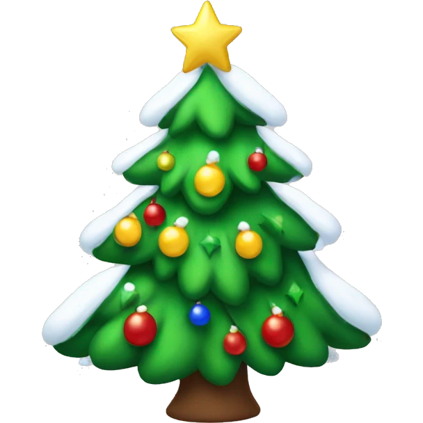 christmas tree with Snow White emoji
