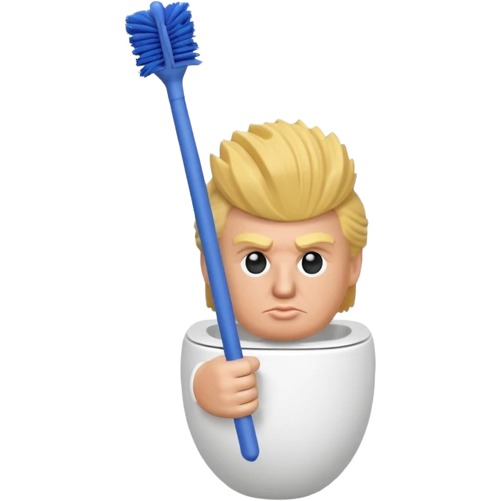 a donald trump toilet brush emoji