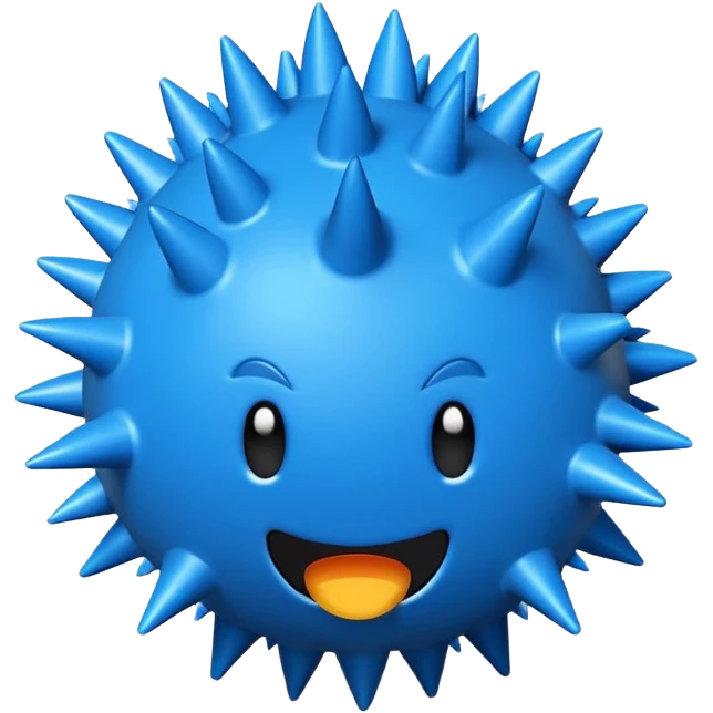 Spiky Stress Ball blue emoji