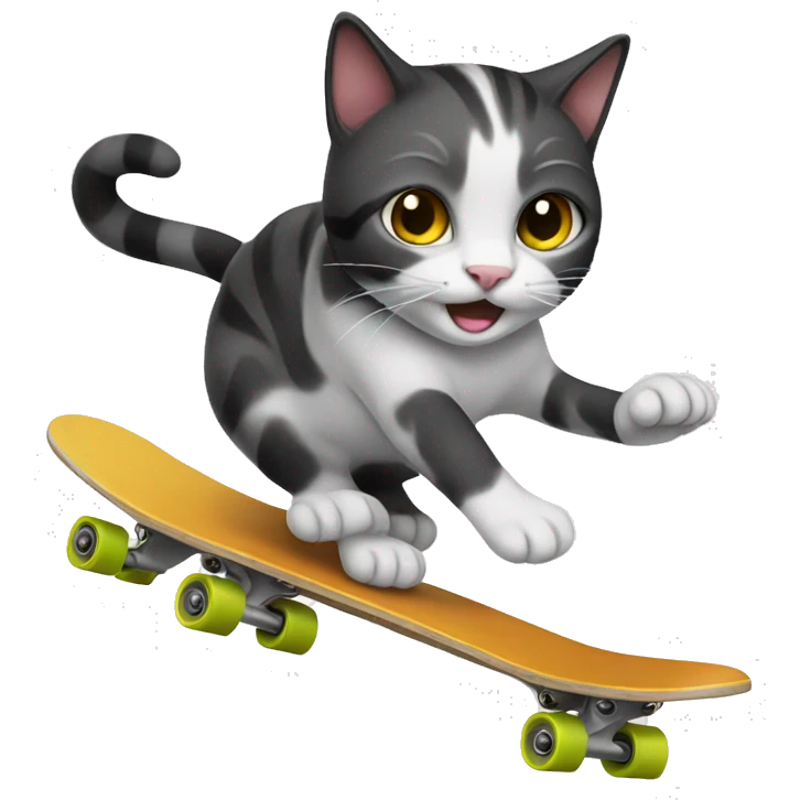 Cat skateboarding  emoji