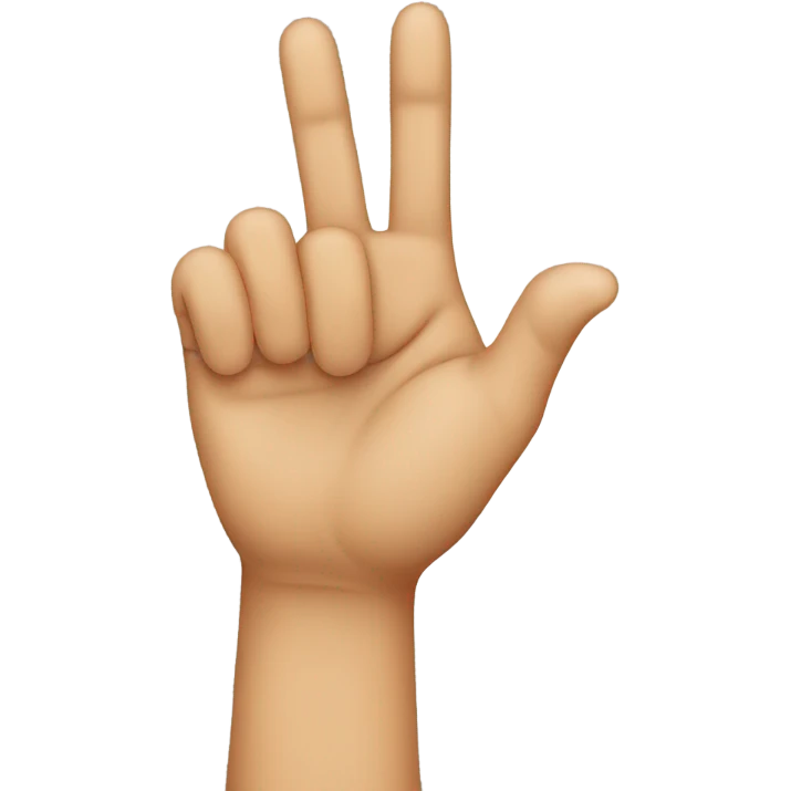 2 fingers slightly down  emoji