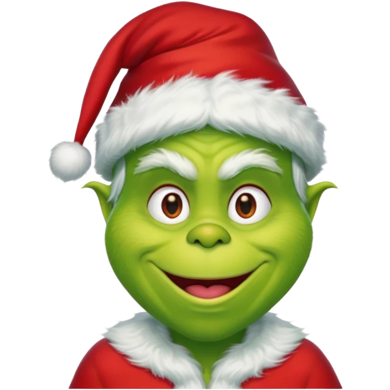 The grinch with santa hat emoji