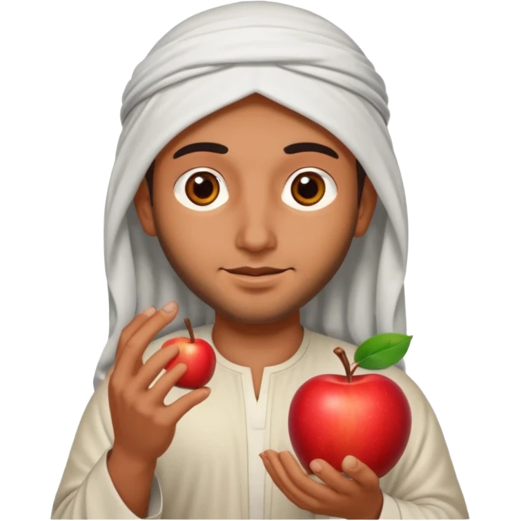 arab god with an apple emoji