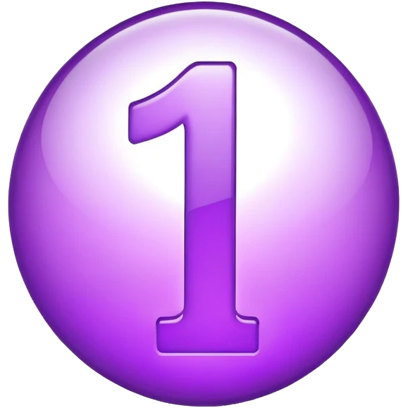 The number 1 in purple color  emoji