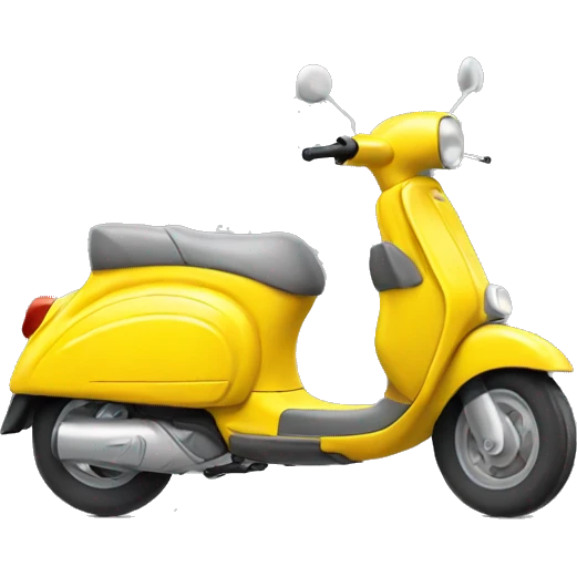 Yellow scooter with grey footing emoji