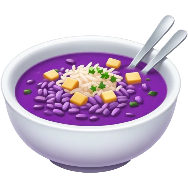 Purple rice soup emoji