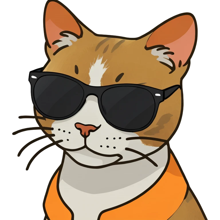 Cat with sunglasses emoji