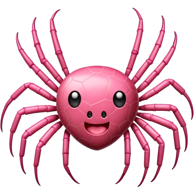 kawaii spider EMOJI made of SPAM MEAT emoji