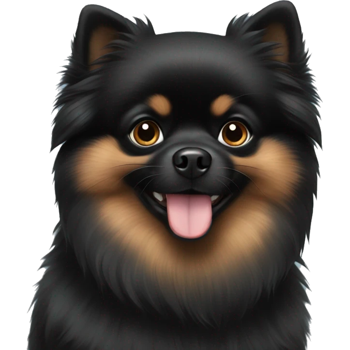 Black Pomeranian emoji