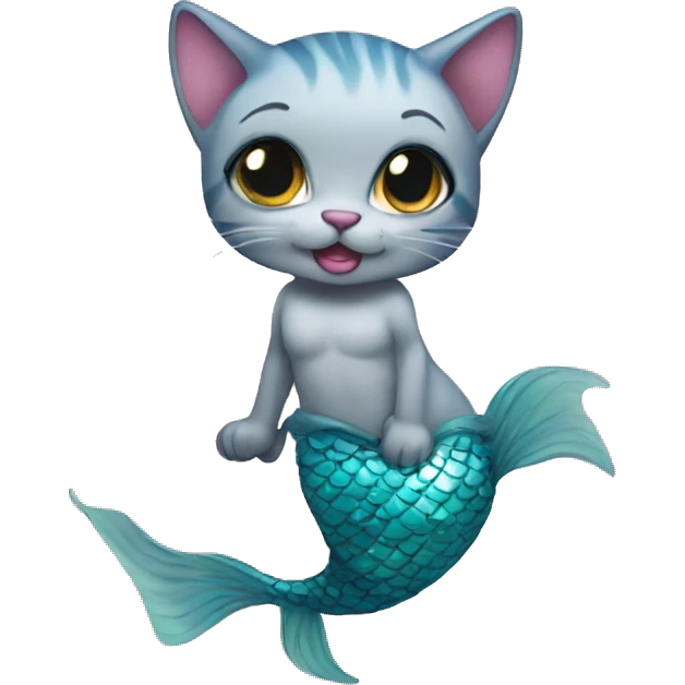 Kitten mermaid emoji