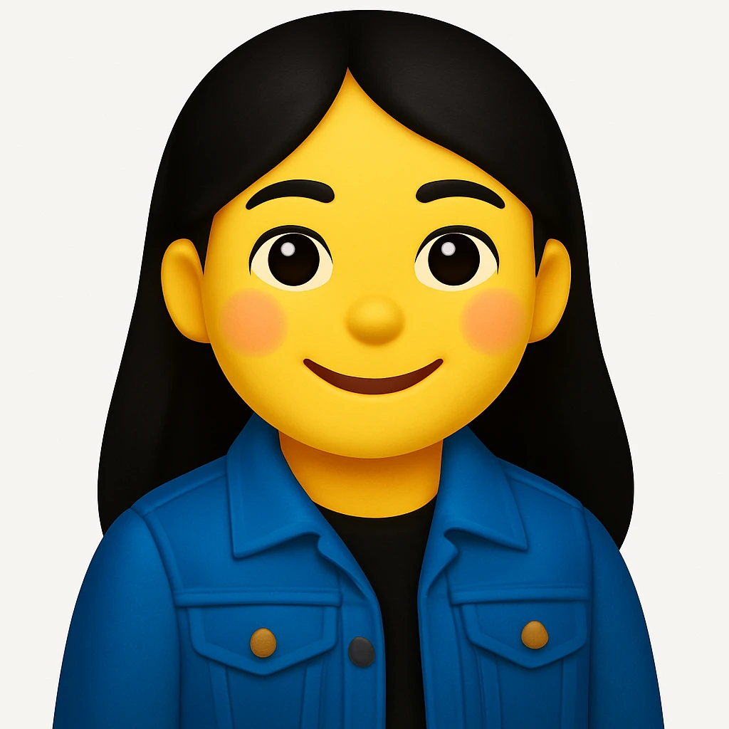 Make this image in emoji style, add a small smile and a little blush to the cheeks emoji