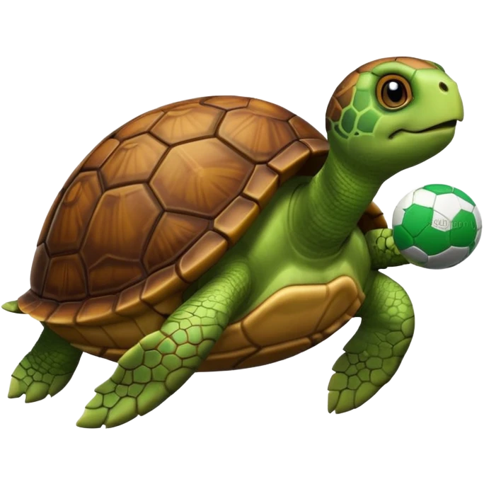 Turtle with a football emoji