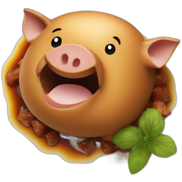 Pork Adobo on a white plate emoji