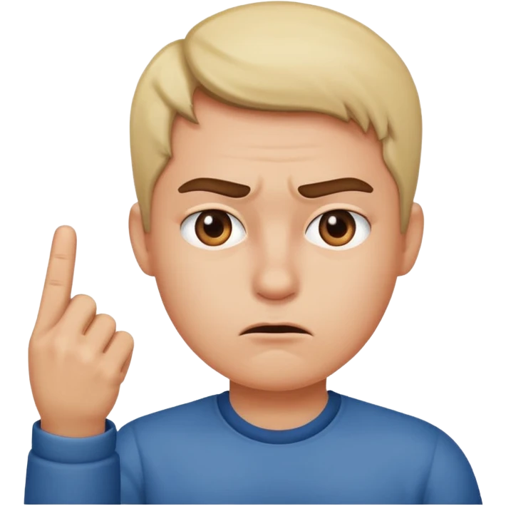 irritated face with middle finger emoji
