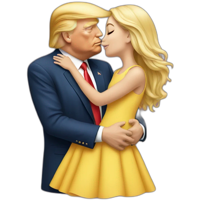 trump kissing his daughter, positivity, inclusiveness emoji